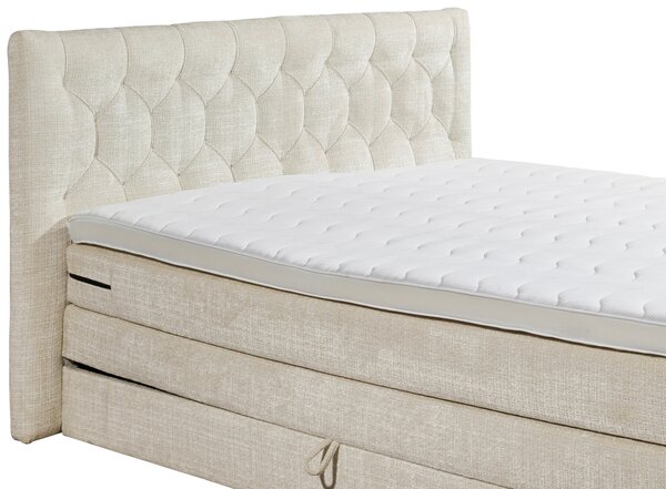 BOXSPRINGOVÁ POSTEĽ, 180/200 cm, krémová MID.YOU - Online Only spálne, Online Only