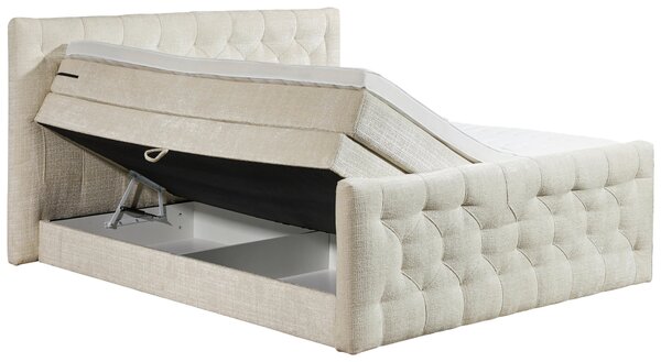 BOXSPRINGOVÁ POSTEĽ, 180/200 cm, krémová MID.YOU - Online Only spálne, Online Only