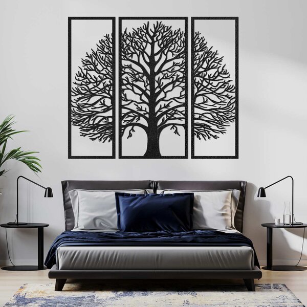 Drevená nástenná dekorácia Strom života: 3-dielna drevená dekorácia na stenu | DIVISA: HDF - Javor 40 x 33 cm 4682-111194 HDF0179-akcia20