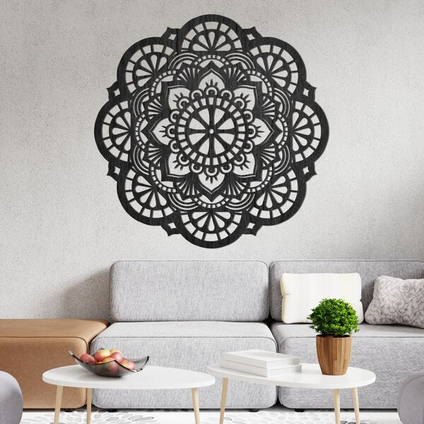 Drevená dekorácia na stenu mandala svetla - LUMINA: Preglejka Topoľ - Honey 3071 20 cm 4514-97540 PR0508