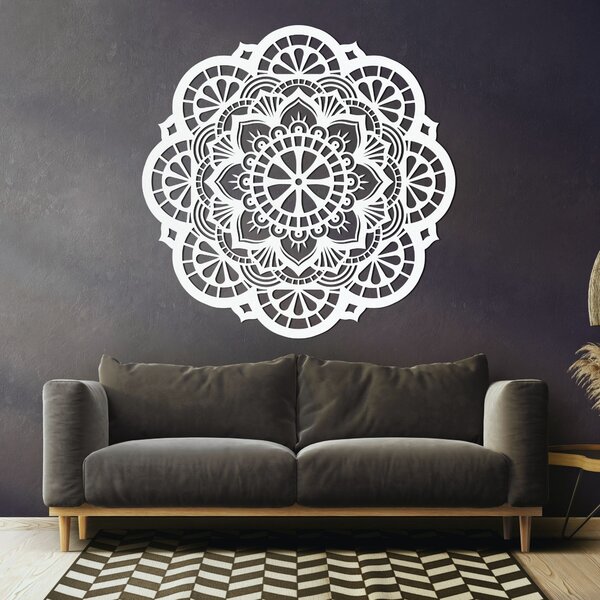Drevená dekorácia na stenu mandala svetla - LUMINA: Preglejka Topoľ - Honey 3071 20 cm 4514-97540 PR0508