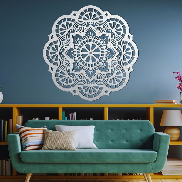 Drevená dekorácia na stenu mandala svetla - LUMINA: Preglejka Topoľ - Honey 3071 20 cm 4514-97540 PR0508