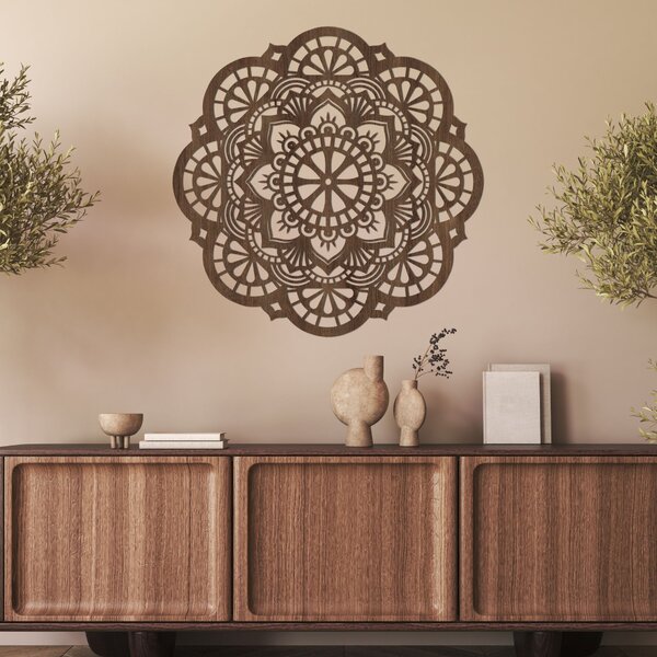 Nástenný drevený obraz mandala svetlo života - LUMEN: HDF - Javor 20 cm 4515-97644 HDF0508