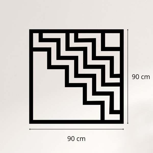 Geometrická nástenná dekorácia štvorec | SUQARE: HDF - Javor 30 cm 4516-97788 HDF0397-A