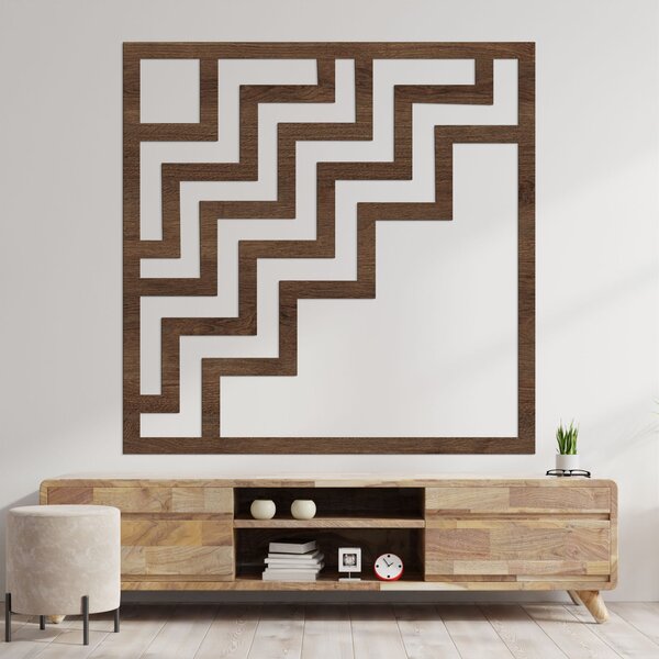 Geometrická nástenná dekorácia štvorec | SUQARE: HDF - Javor 30 cm 4516-97788 HDF0397-A