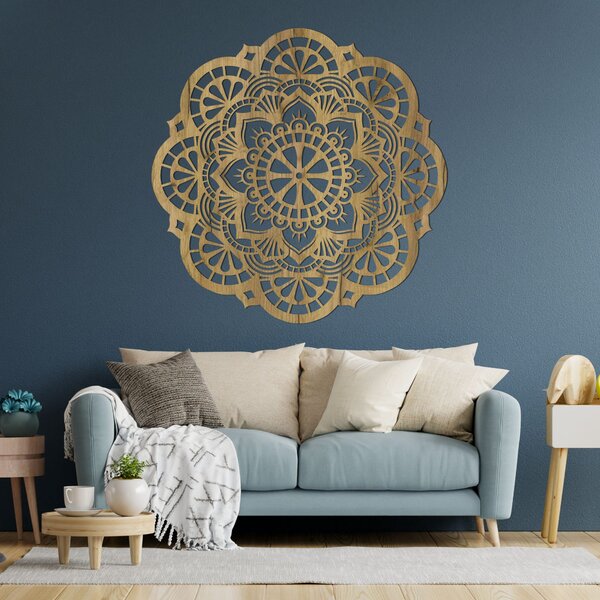 Nástenný drevený obraz mandala svetlo života - LUMEN: HDF - Javor 20 cm 4515-97644 HDF0508
