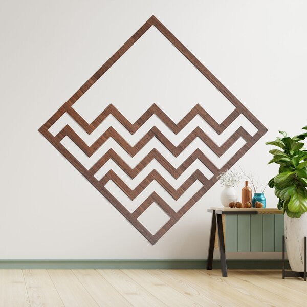 Geometrická nástenná dekorácia štvorec | SUQARE: HDF - Javor 30 cm 4516-97788 HDF0397-A