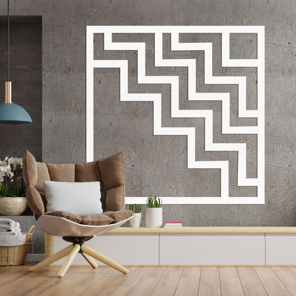 Geometrická nástenná dekorácia štvorec | SUQARE: HDF - Javor 30 cm 4516-97788 HDF0397-A