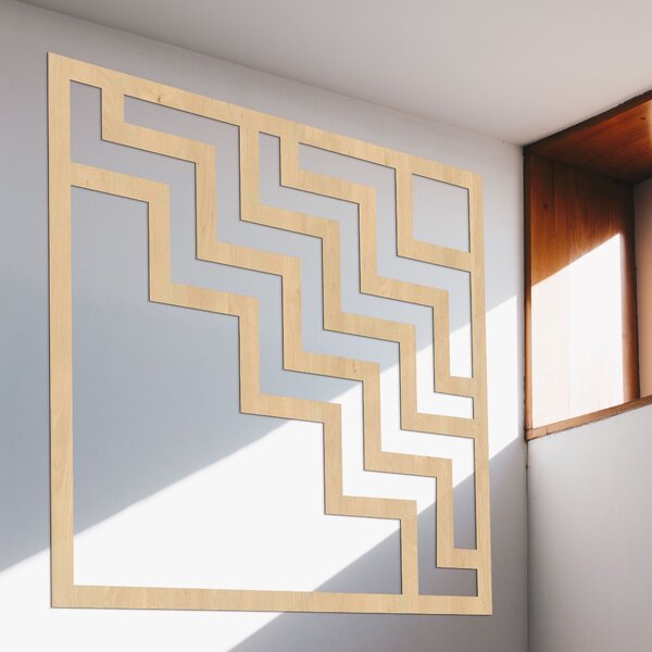 Geometrická nástenná dekorácia štvorec | SUQARE: HDF - Javor 30 cm 4516-97788 HDF0397-A