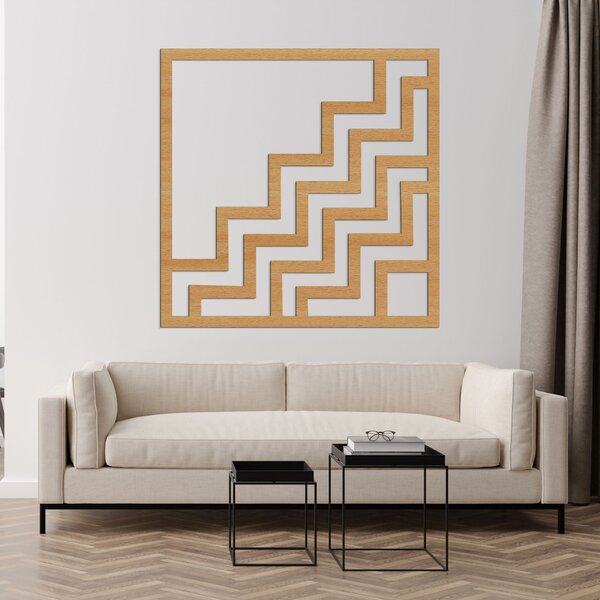 Geometrická nástenná dekorácia štvorec | SUQARE: HDF - Javor 30 cm 4516-97788 HDF0397-A
