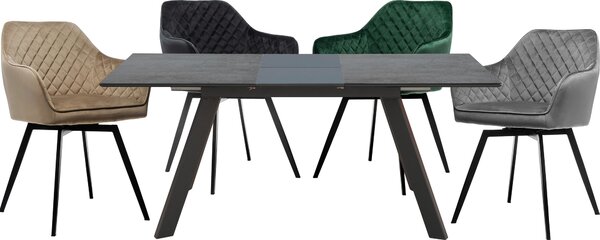 JEDÁLENSKÝ STÔL, sivá, 140-180/80/76 cm Carryhome - Stoly