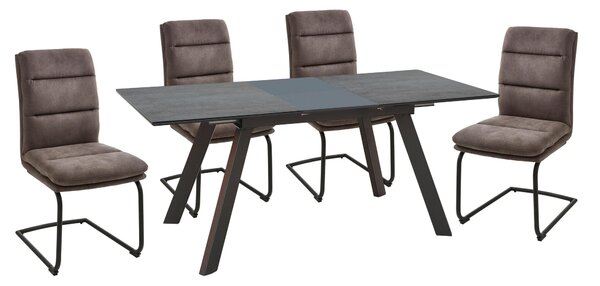 JEDÁLENSKÝ STÔL, sivá, 140-180/80/76 cm Carryhome - Stoly