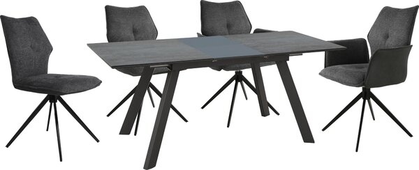 JEDÁLENSKÝ STÔL, sivá, 140-180/80/76 cm Carryhome - Stoly