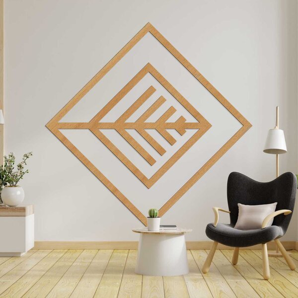 Geometrický obraz list - LEARD: HDF - Javor 30 cm 4517-97999 HDF0397-B