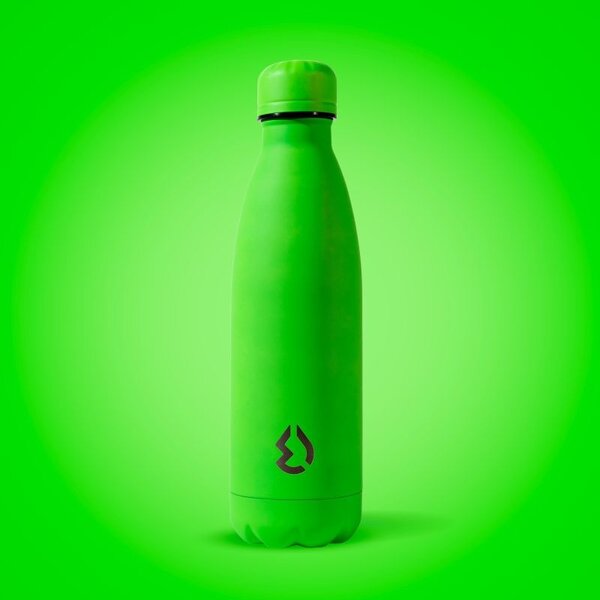 Water Revolution Nerezová termo fľaša na pitie fluo zelená Potravinárská nerezová ocel, 500 ml