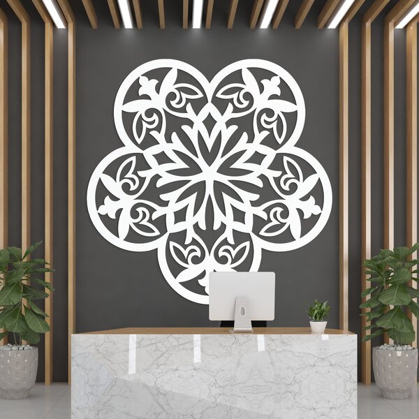 Drevený obraz na stenu mandala tajomný kvet - AURELIA: HDF - Javor 20 cm 4522-98569 HDF0321