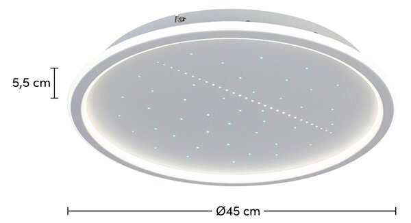 STROPNÉ LED SVIETIDLO, 45/5,5 cm Novel - Online Only bytové doplnky, Online Only