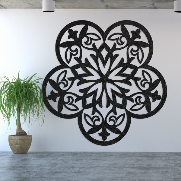 Drevený obraz na stenu mandala tajomný kvet - AURELIA: HDF - Javor 20 cm 4522-98569 HDF0321
