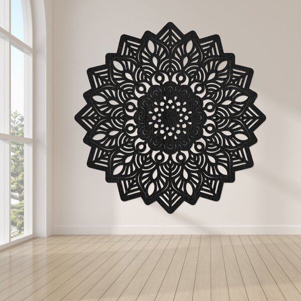 Drevený obraz na stenu mandala v tvare slnka - IGNEUS: HDF - Javor 20 cm 4525-99574 HDF0319-B