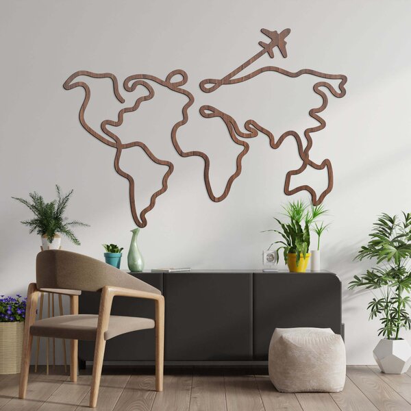 Drevená mapa na stenu | LOTAPO: HDF - Javor 54 x 38 cm 4543-101069 HDF0496