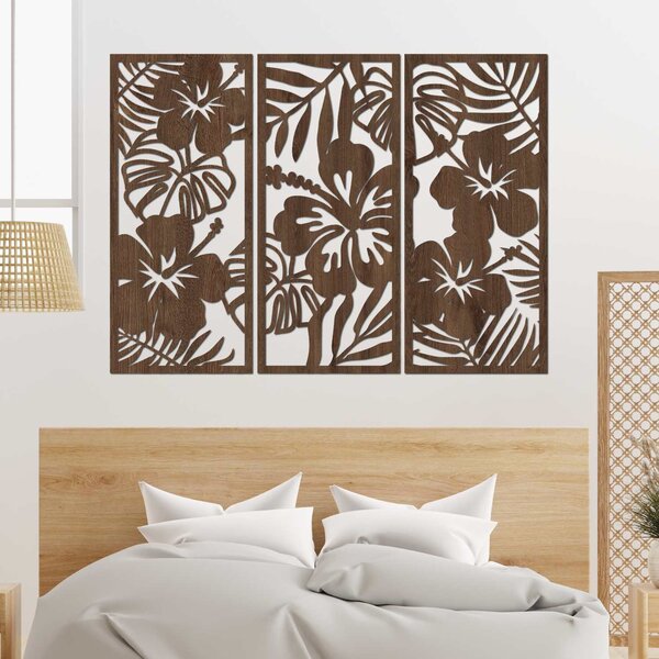Drevený obraz tropické kvety | UBRALA: HDF - Javor 60 x 45 cm 4542-101006 HDF0530