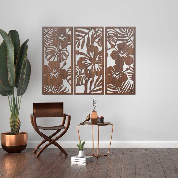 Drevený obraz tropické kvety | UBRALA: HDF - Javor 60 x 45 cm 4542-101006 HDF0530