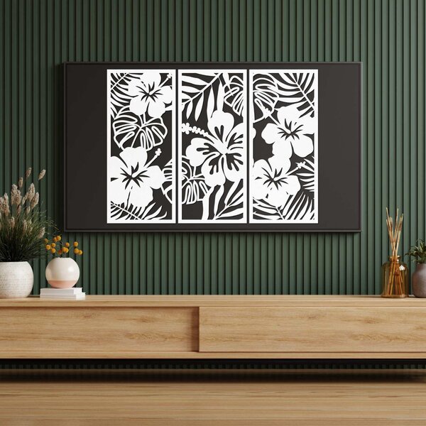 Drevený obraz tropické kvety | UBRALA: HDF - Javor 60 x 45 cm 4542-101006 HDF0530
