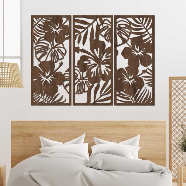 Drevený obraz tropické kvety | UBRALA: HDF - Javor 60 x 45 cm 4542-101006 HDF0530