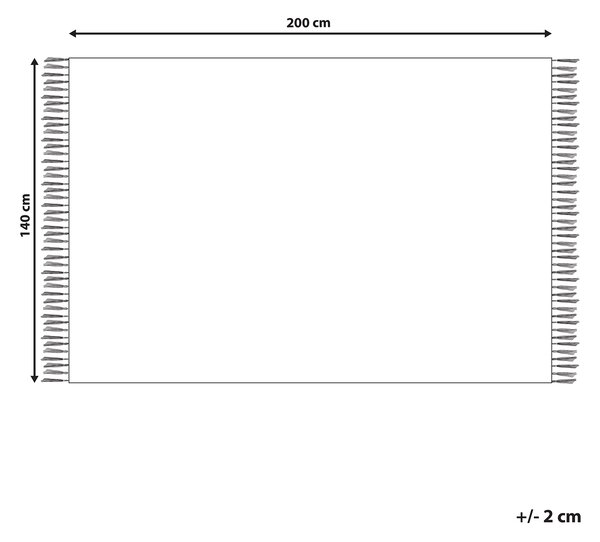 Všívaný koberec krémovobiely bavlnený 140 x 200 cm obdĺžnikový s obrázkom hrušky a strapcami