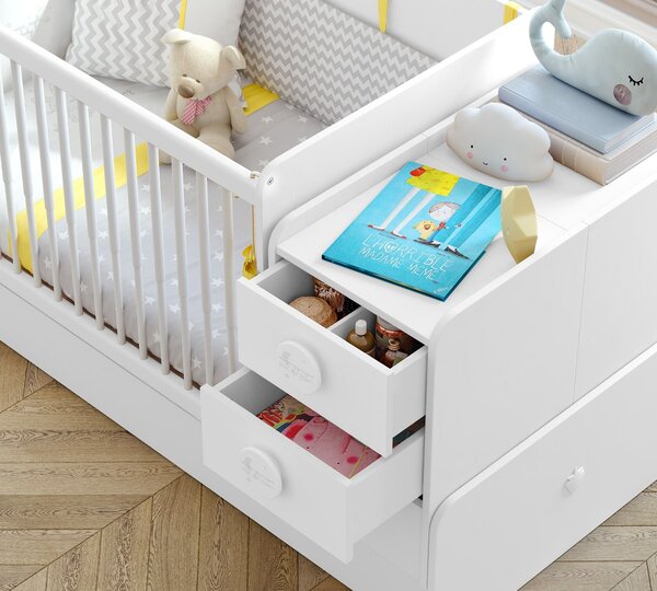 Cilek Rastúca hojdacia postieľka s prebaľovacím pultom Baby Cotton