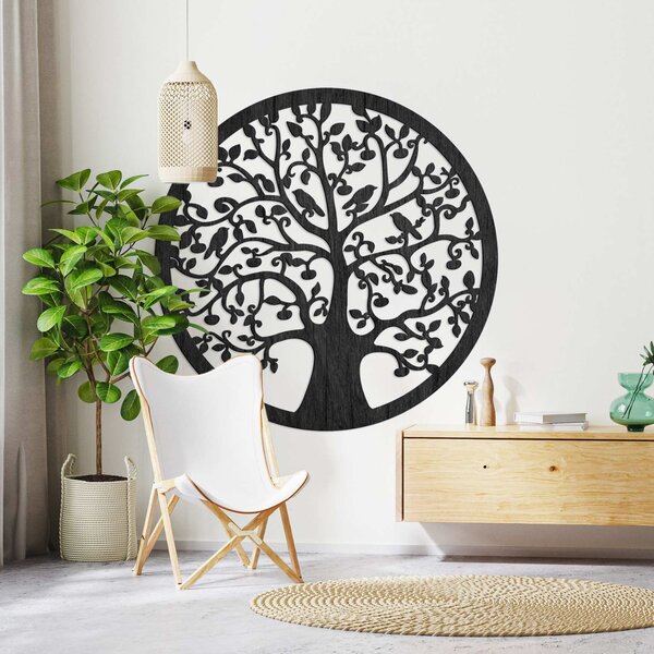 Drevený kruhový strom života na stenu | ARBOR: Preglejka Topoľ - Honey 3071 30 cm 4546-101238 PR0382
