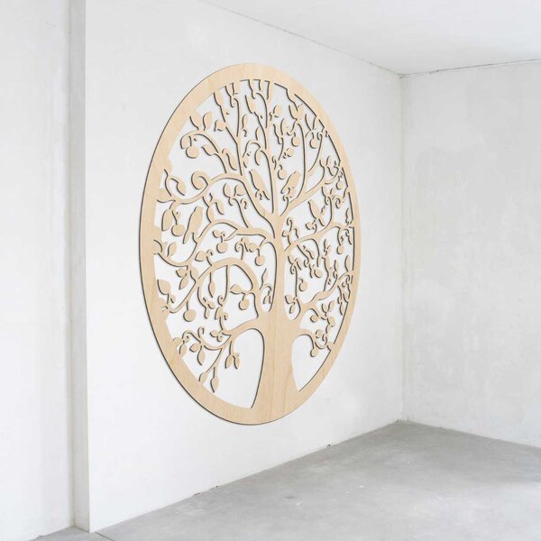 Drevený kruhový strom života na stenu | ARBOR: Preglejka Topoľ - Honey 3071 30 cm 4546-101238 PR0382