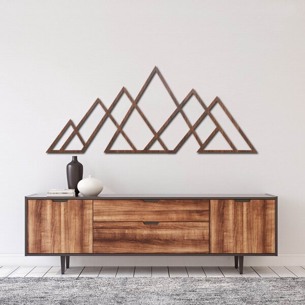 Drevený nástenný obraz geometrické hory | APALATU: HDF - Javor 70 x 31 cm 4559-102097 HDF0512