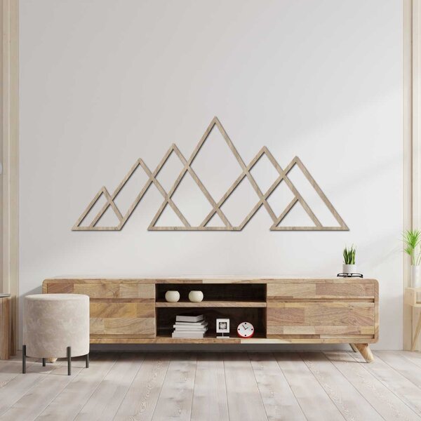 Drevený nástenný obraz geometrické hory | APALATU: HDF - Javor 70 x 31 cm 4559-102097 HDF0512