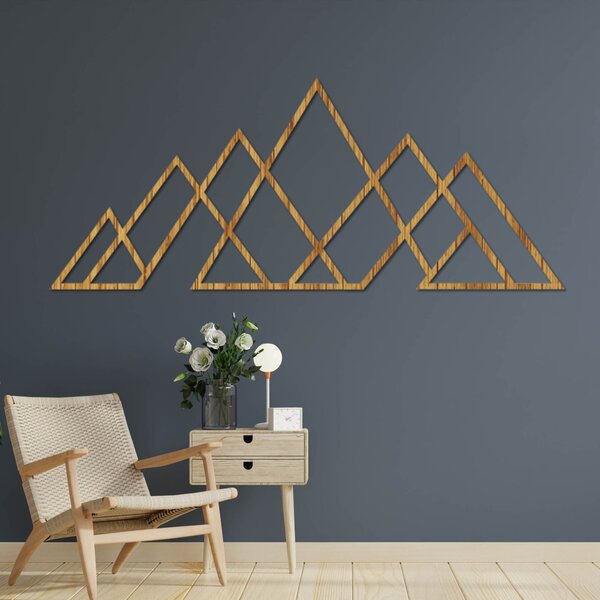 Drevený nástenný obraz geometrické hory | APALATU: HDF - Javor 70 x 31 cm 4559-102097 HDF0512