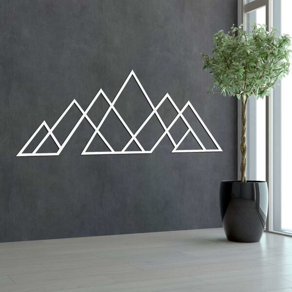 Drevený nástenný obraz geometrické hory | APALATU: HDF - Javor 70 x 31 cm 4559-102097 HDF0512