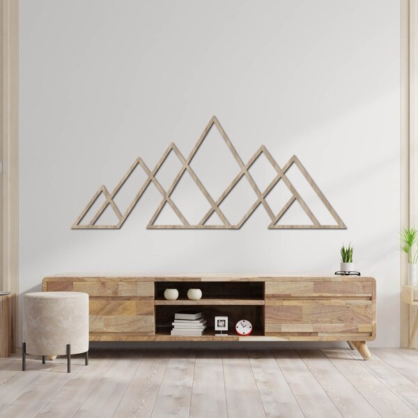 Drevený nástenný obraz geometrické hory | APALATU: HDF - Javor 70 x 31 cm 4559-102097 HDF0512