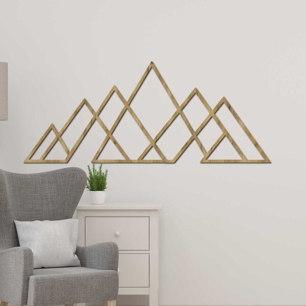 Drevený nástenný obraz geometrické hory | APALATU: HDF - Javor 70 x 31 cm 4559-102097 HDF0512
