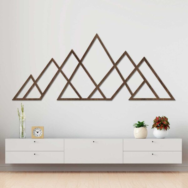 Drevený nástenný obraz geometrické hory | APALATU: HDF - Javor 70 x 31 cm 4559-102097 HDF0512