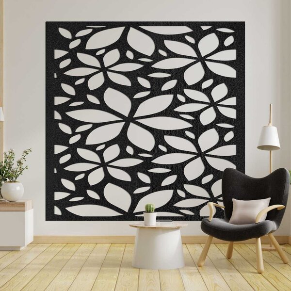 Drevený kvetinový obraz štvorec | BOTANICA: HDF - Javor 30 cm 4560-102276 HDF0281