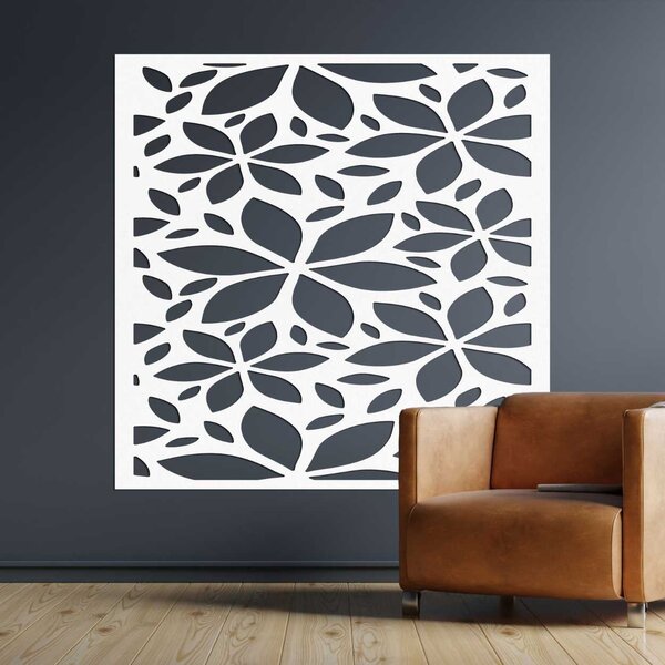 Drevený kvetinový obraz štvorec | BOTANICA: HDF - Javor 30 cm 4560-102276 HDF0281