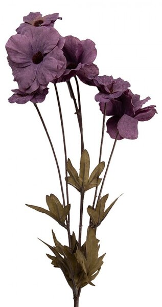 Elegantný umelý kvet s fialovými kvetmi - 6*8*80 cm - Clayre & Eef