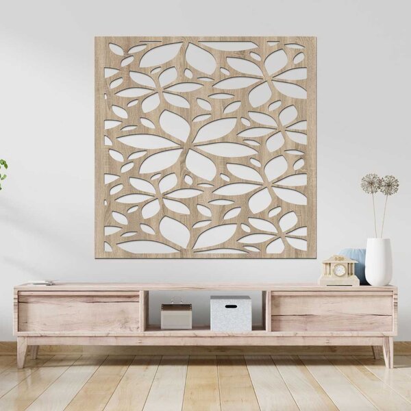 Drevený kvetinový obraz štvorec | BOTANICA: HDF - Javor 30 cm 4560-102276 HDF0281