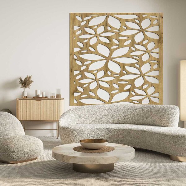 Drevený kvetinový obraz štvorec | BOTANICA: HDF - Javor 30 cm 4560-102276 HDF0281