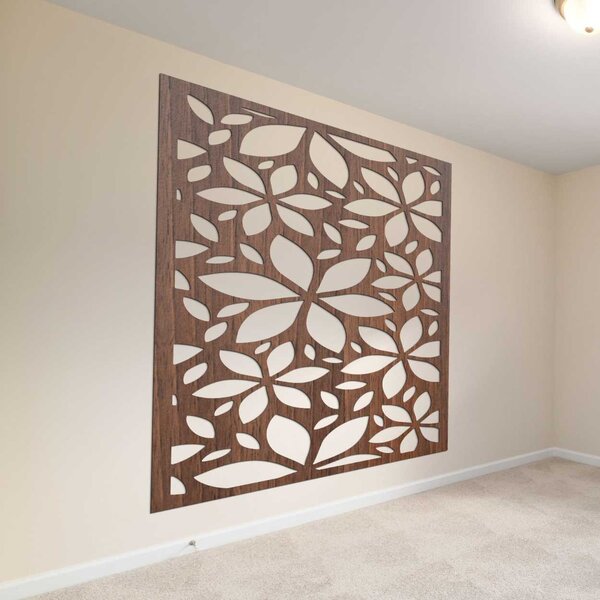 Drevený kvetinový obraz štvorec | BOTANICA: HDF - Javor 30 cm 4560-102276 HDF0281