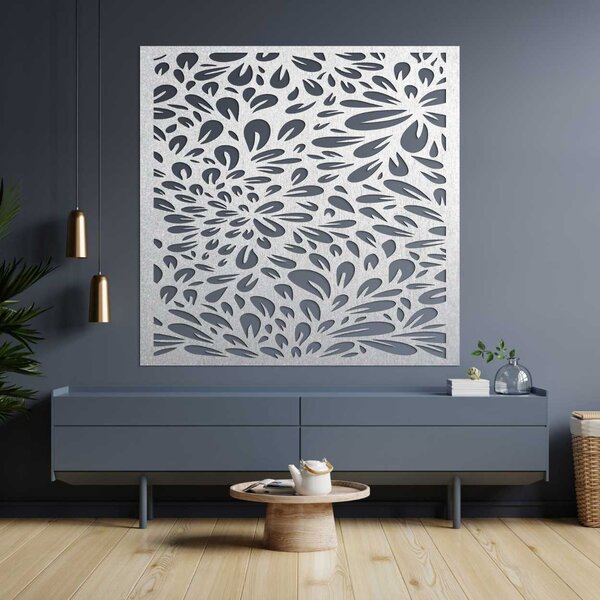 Kvetinový drevený panel na stenu | KROKO: Preglejka Topoľ - Zlatá 30 cm 4573-103394 PR0285