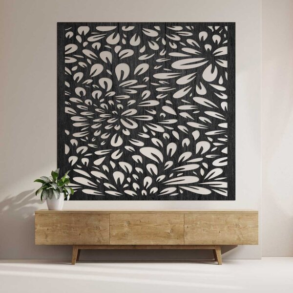 Kvetinový drevený panel na stenu | KROKO: Preglejka Topoľ - Zlatá 30 cm 4573-103394 PR0285
