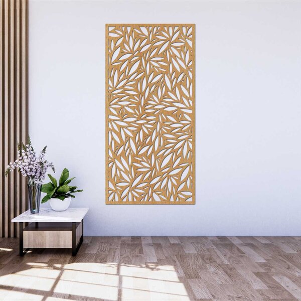 Drevený nástenný panel rastlinný motív | DOROZ: HDF - Javor 40 x 20 cm 4577-103741 HDF0187