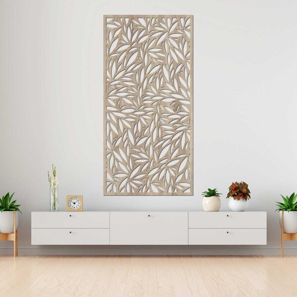 Drevený nástenný panel rastlinný motív | DOROZ: HDF - Javor 40 x 20 cm 4577-103741 HDF0187