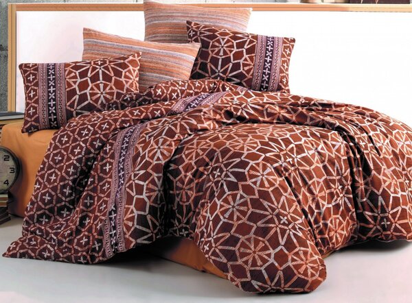 Brotex bavlnená obliečka Ivory Brown 200x200/2x70x90 cm